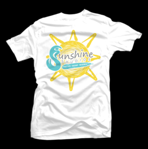 Yoga and movement teacher for adults and children. The name is "Sunshine Studios." The ... | T-shirt Design by D'Mono