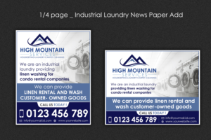 Industrial Laundry News Paper Add | Newspaper Ad Design by ARTOGRAPHY