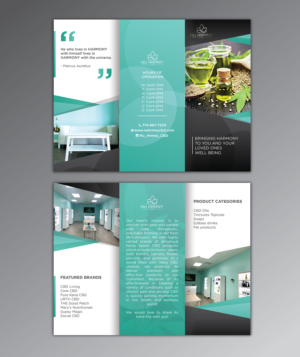 Nu HRMNY CBD retail store pamphlet design | Brochure Design by Pinky 