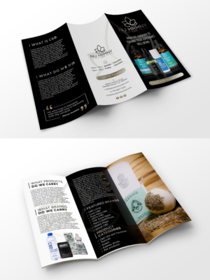 Nu HRMNY CBD retail store pamphlet design | Brochure Design by ecorokerz