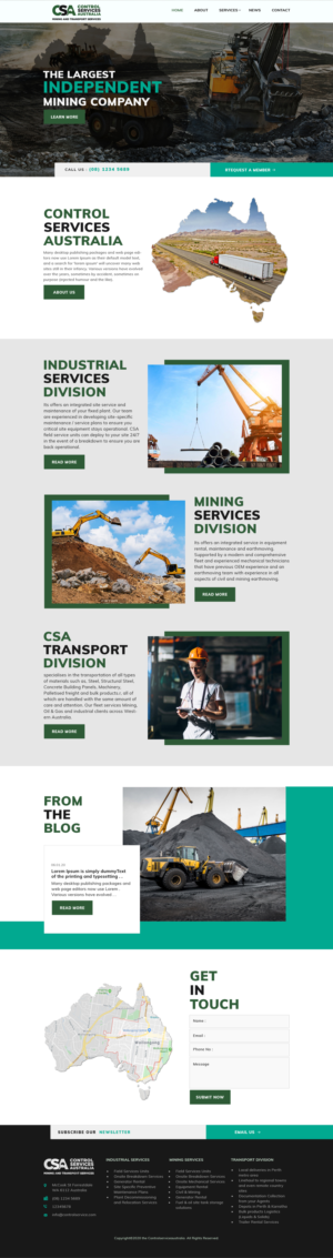 Control Services Australia Website | Web Design by sai.designer87