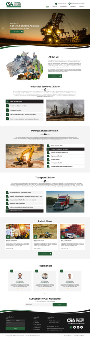 Control Services Australia Website | Web Design by bdesigner9