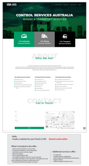 Control Services Australia Website | Web Design by coo.lt