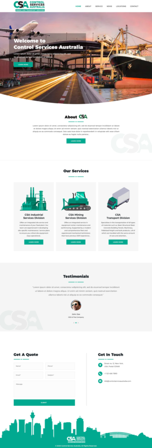 Control Services Australia Website | Web Design by Mukarram Haidari