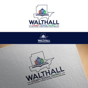 "Walthall County School District" and our motto, "Teachers teaching. Students learning. Schools improving." | Logo Design by Graphic Bricks