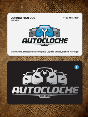 Autocloche - Mechanic/Collision Center Business Card | Business Card Design by JK18