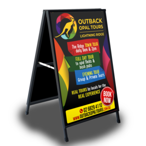 OUTBACK OPAL TOURS Eye-catching design for A-frame sign (tour company Lightning Ridge - Australia) | Schilder-Design von Czeh