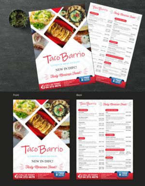 Mexican Restaurant - Flyer for takeaway and delivery customers | Flyer Design by SAI DESIGNS