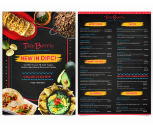 Mexican Restaurant - Flyer for takeaway and delivery customers | Flyer Design by Luniere Designs