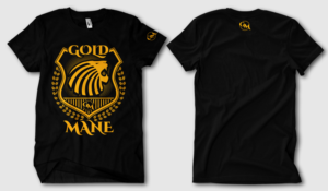 Gold Mane T shirt logo project | T-shirt Design by Jonya