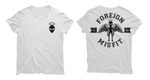 foreign misfit logo for t_shirts hats joggers leggings and also housewares | T-shirt Design by Al Pech