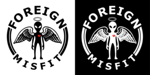 foreign misfit logo for t_shirts hats joggers leggings and also housewares | T-shirt Design by geni