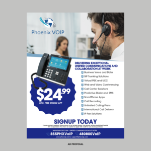 Promotional brochure for VoIP service | Flyer Design by Benson M.