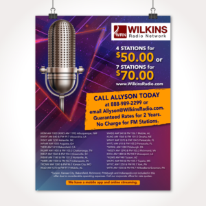 Flyer Design by Annie Creative Service for Wilkins Radio Network | Design #23451903