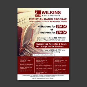 Wilkins Christian Radio needs a marketing flyer. | Flyer Design by Schöpfer