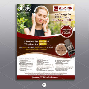 Wilkins Christian Radio needs a marketing flyer. | Flyer Design by DA.