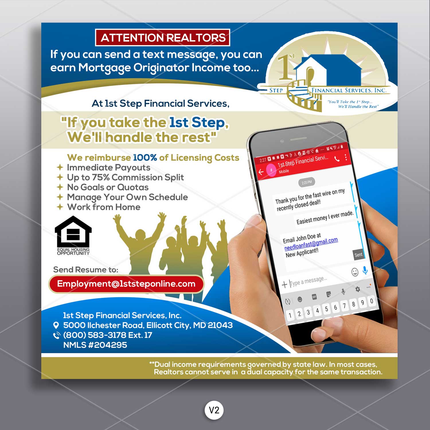 Flyer Design by DA. for 1st Step Financial Services, Inc. | Design #23460849