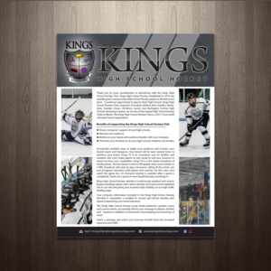 Kings High School Hockey Sponsorship Brochure | Broschüren-Design von GraphicsGuru