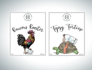 Raucous Rooster Gin Label | Etikett-Design von Lezette_G