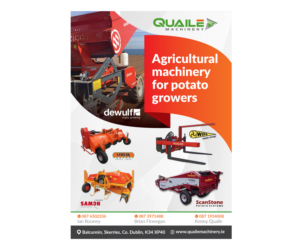 A4 size Advert for Potato Machinery company in Ireland | Graphic Design by Ultimate Art