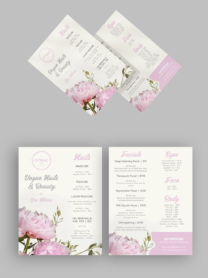 Beauty Clinic Treatment Menu (Vogue Nails & Beauty) | Flyer Design by Achiver