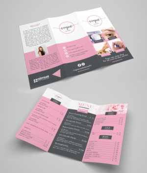 Beauty Clinic Treatment Menu (Vogue Nails & Beauty) | Flyer Design by kaatem