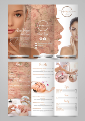 Beauty Clinic Treatment Menu (Vogue Nails & Beauty) | Flyer Design by Adnan.design