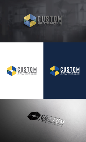 Custom Contracting Roofing and Exteriors | Logo Design by GLDesigns