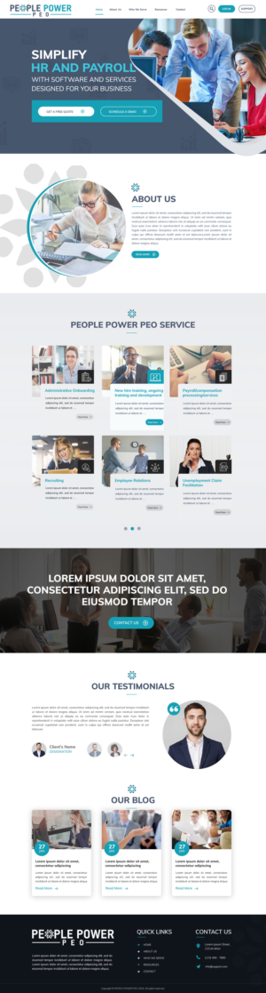 People Power PEO - Web Build for Professional Employment Organization | Web-Design von SAI DESIGNS