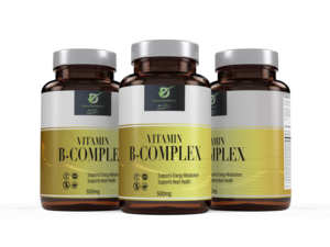 Scandinavian Style Label for Vitamin (B-Complex) Bottle, 500mg | Label Design by ronin71