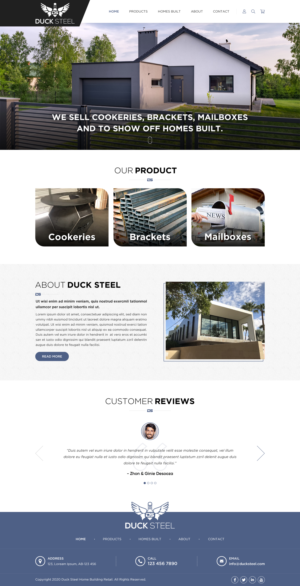 ducksteel website | Web Design by Sbss