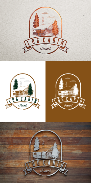 Log Cabin Resort | Logo-Design von H-H Arts