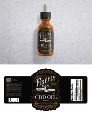 Firefly Farms Organic Hemp Company needs an OLD WORLD Label for CBD Bottle! | Etikett-Design von artgroup 48