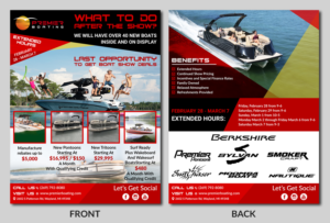 Post Boat Show Open House Flyer Design To Be Handed Out At Boat Show | Flyer Design by TSU Creations