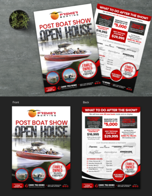 Post Boat Show Open House Flyer Design To Be Handed Out At Boat Show | Flyer Design by SAI DESIGNS