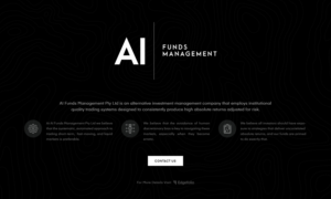 Simple landing page/Web presence for boutique Fund Manager, AI Funds Management | Web Design by Ved Web Services