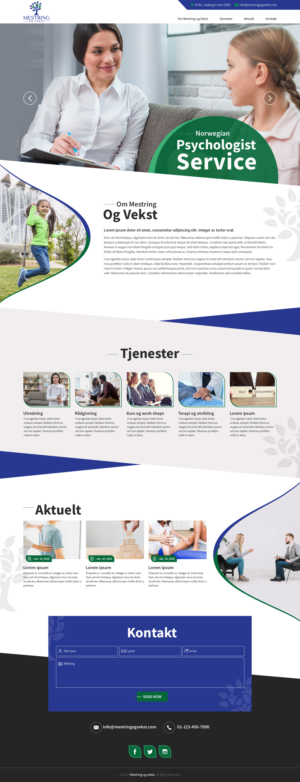 Norwegian psychologist service needs a fresh and exiting web site* | Web Design by sai.designer87