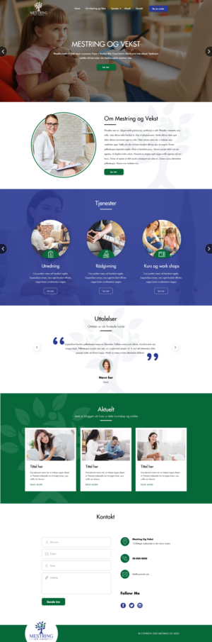 Norwegian psychologist service needs a fresh and exiting web site* | Web Design by Jarry199776