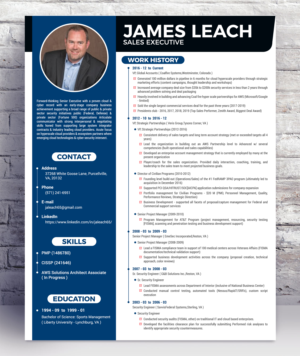 James Leach - Sales Executive Resume (need overhaul) | Resume Design by SAI DESIGNS