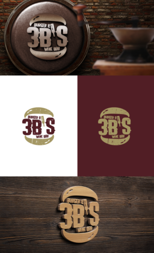 Three B's Burger and Wine Bar or 3B's Burger and Wine Bar | Logo-Design von GLDesigns