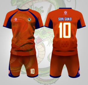 Dragon Ball Z Themed soccer uniforms | T-shirt Design by Uprinteez