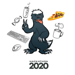 Honey Badger Hackathon Sticker | Illustration Design by Nublan Ameram