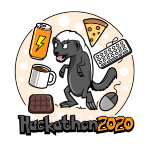 Honey Badger Hackathon Sticker | Illustration Design by geni