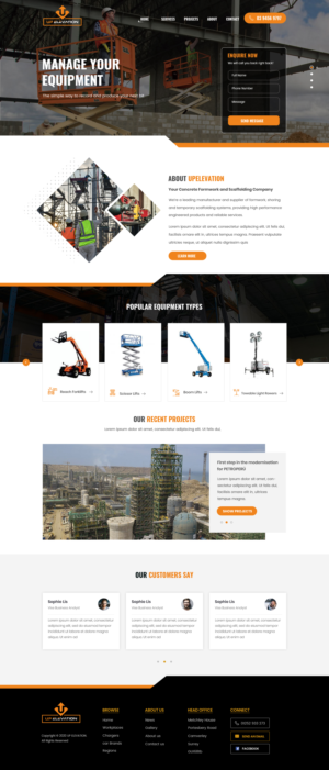 **Wanted** Wordpress web design for scaffolding rental and construction company | Web-Design von WebPixel