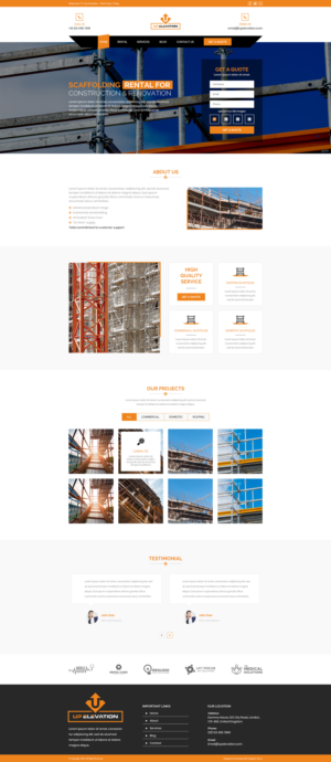 **Wanted** Wordpress web design for scaffolding rental and construction company | Web-Design von Kingdom Vision