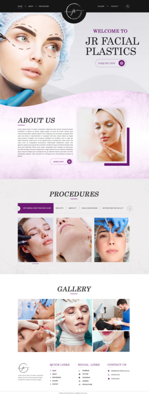 website for Facial Plastic Surgeon | Web Design by SAI DESIGNS