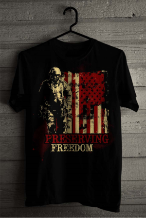 Distressed vintage patriotic design for tshirt.  | T-Shirt-Design von SATHIRA