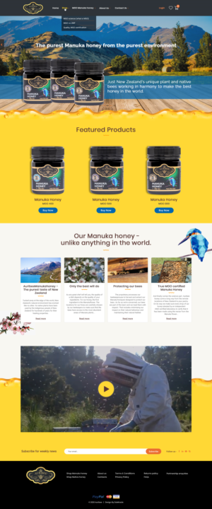 Web design for a honey company | Web Design by Da Miracle