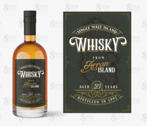 Scotch Whisky Label design | Graphic Design by SofiaDesignStudio