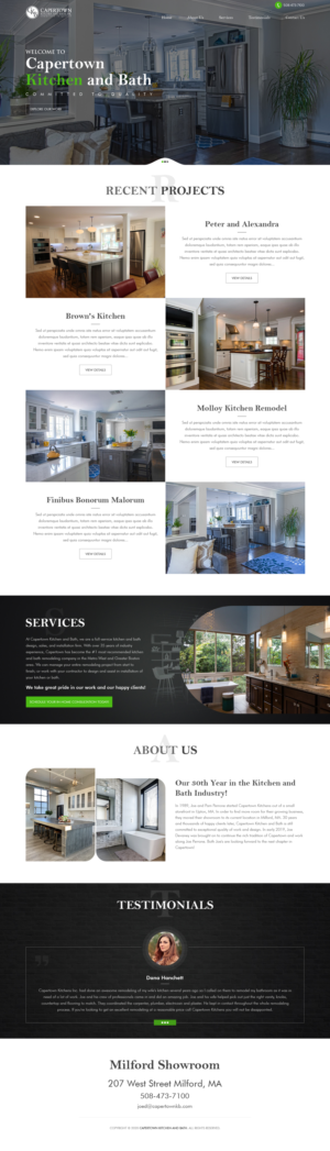 New Web Design Project for kitchen company | Web Design by sai.designer87